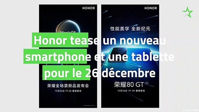 Honor tease un nouveau smartphone et une tablette pour le 26 décembre