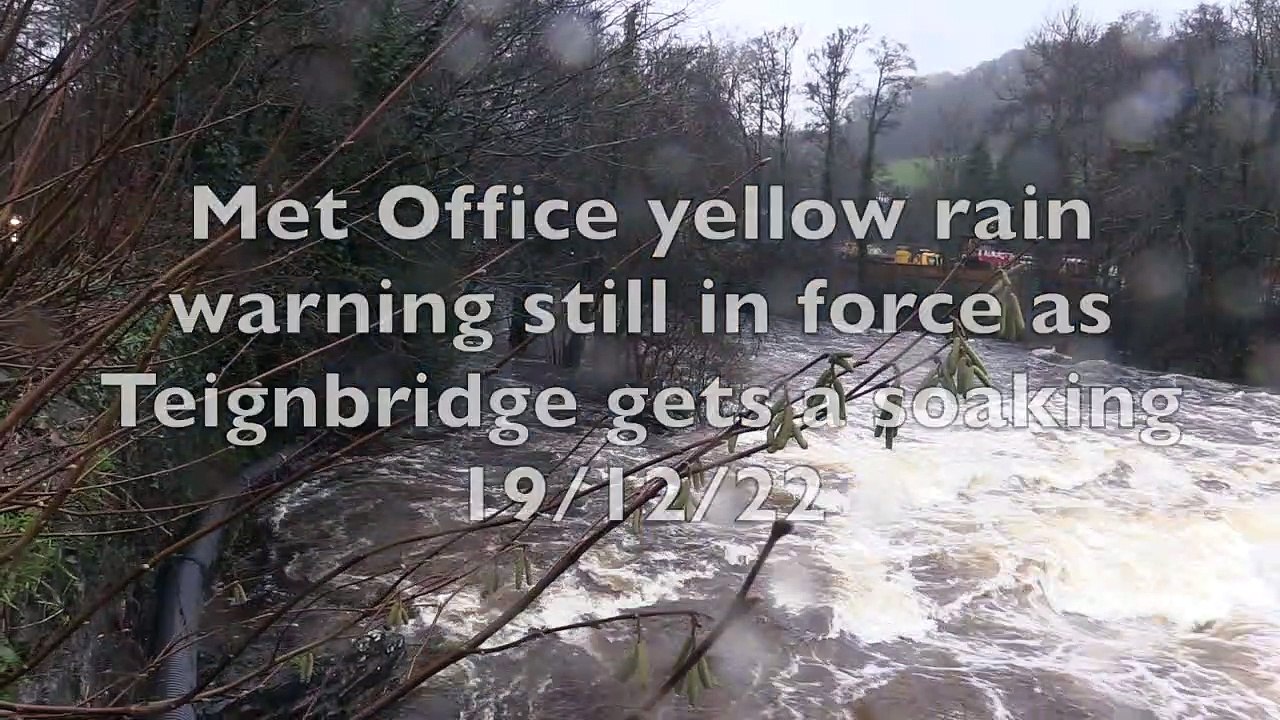 Heavy rain sweeps Teignbridge as Met Office issues a yellow rain warning
