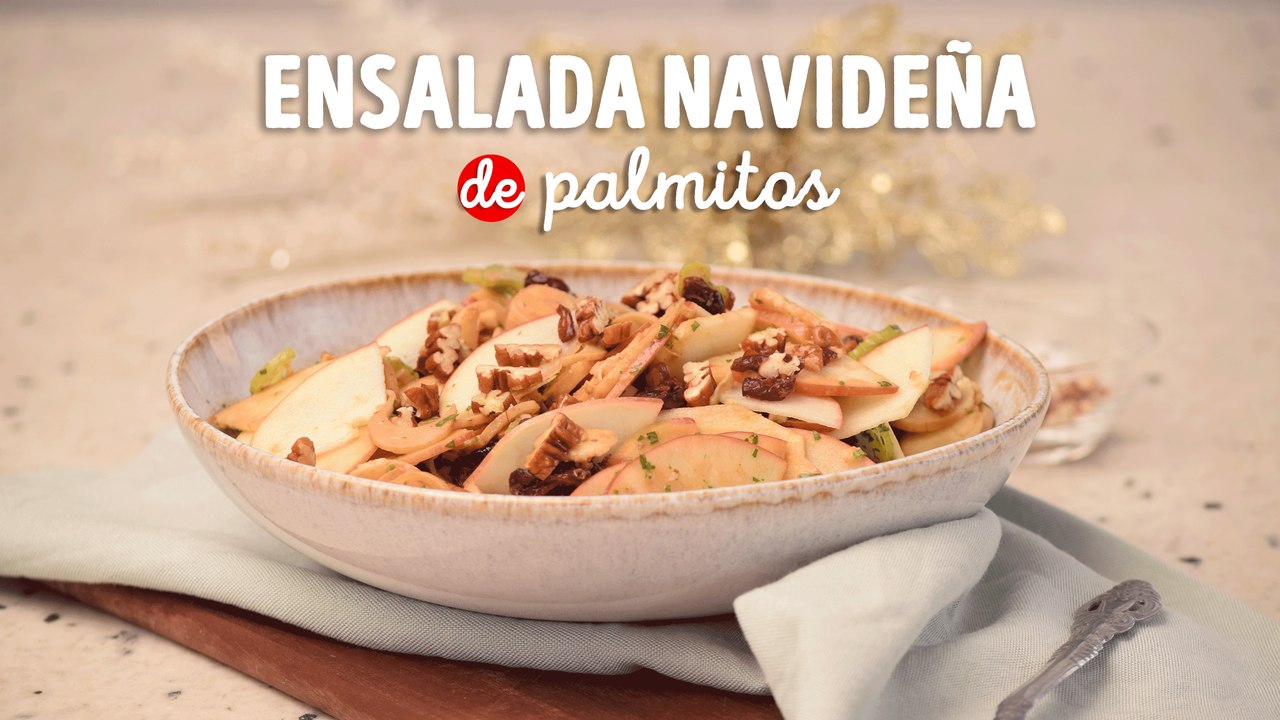 Ensalada de palmitos navideña en 3 sencillos pasos