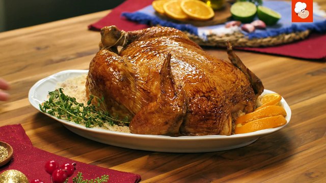 Frango Assado Recheado com Farofa Fácil