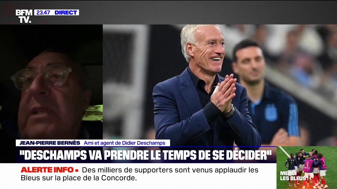 Jean-Pierre Bernès, ami et agent de Didier Deschamps, évoque l'avenir du sélectionneur des Bleus