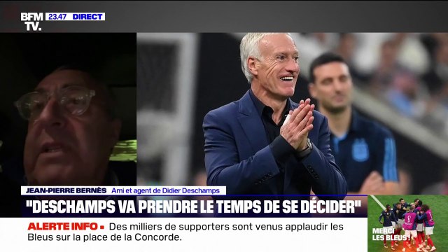 Jean-Pierre Bernès, ami et agent de Didier Deschamps, évoque l'avenir du sélectionneur des Bleus