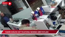 Karabük'te tamir edilen cep telefonu bomba gibi patladı