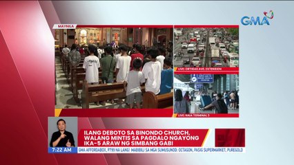 Ilang deboto sa Binondo Church, walang mintis sa pagdalo ngayong ika-5 araw ng Simbang Gabi | UB
