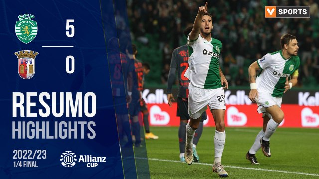 Highlights: Sporting 5-0 SC Braga (Taça da Liga 22/23 - Quartos de Final)