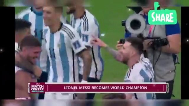 Lionel Messi Celebrates with his beautiful family after Argentina team won Qatar 2022 FIFA World Cup Lionel Messi comemora com sua linda família depois que a seleção argentina venceu a Copa do Mundo da FIFA Qatar 2022