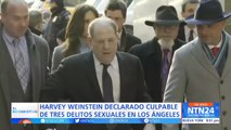 Declaran culpable a Harvey Weinstein de tres delitos sexuales en Estados Unidos