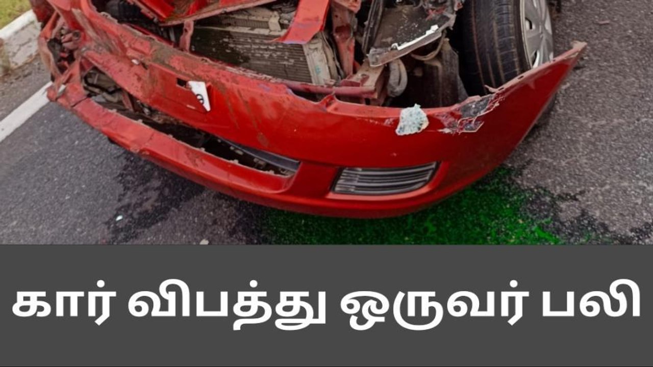 எட்டயபுரம்: லாரி மீது கார் மோதி விபத்து - ஒருவர...