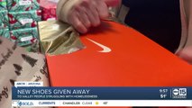 Non profit Cloud Covered Streets gifts hundreds of pairs of shoes to homeless