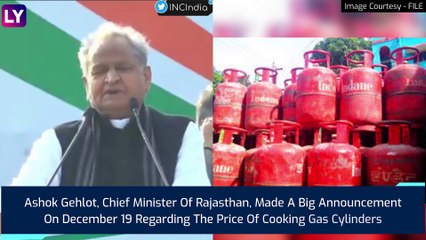 Ashok Gehlot Announces 12 LPG Cylinders A Year At Rs 500 Each For BPL Families In Rajasthan