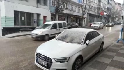 Tekirdağ'da kar yağışı başladı