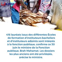 Tchad : des débuts d'intégration de lauréats à la fonction publique
