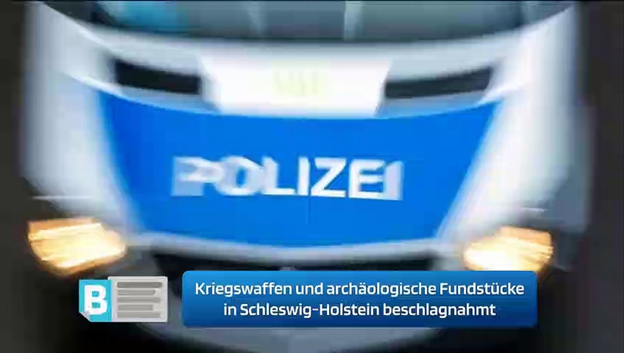 Kriegswaffen und archäologische Fundstücke in Schleswig-Holstein beschlagnahmt