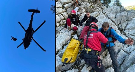 Dağ yürüyüşünde mahsur kalan Rus turistler kurtarıldı