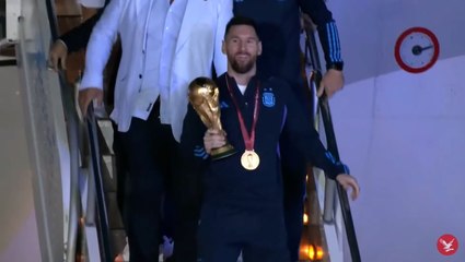 Moment Argentina squad return home after winning World Cup 2022