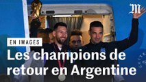 L’équipe d’Argentine de retour au pays après leur victoire à la Coupe du monde