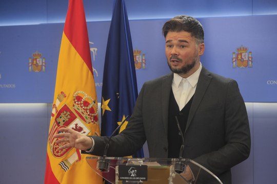 Rufián: Aunque una parte del Poder Judicial le ha declarado la guerra a una serie de partidos e ideas, es subsanable