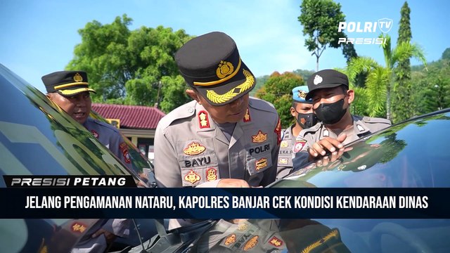 Jelang Pengamanan Nataru, Kapolres Banjar Polda Jabar Cek Kondisi Kendaraan Dinas Polres Banjar