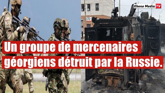 Un convoi de Mercenaire géorgiens détruit par l`armée russe.