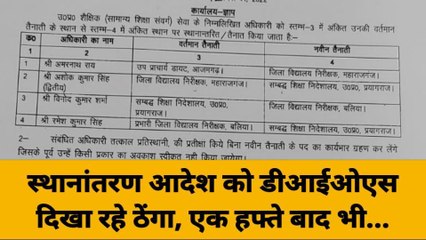 बलिया: स्थानांतरण आदेश को ठेंगा दिखा रहे डीआईओएस, जाने पूरा मामला