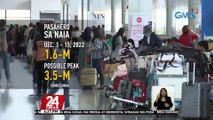 Kakulangan ng push cart at mabagal umanong paglabas ng bagahe, problema sa NAIA | 24 Oras
