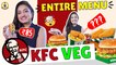 Tasting Entire KFC Veg Menu  | Food Challenge  | Vaishnavi R B
