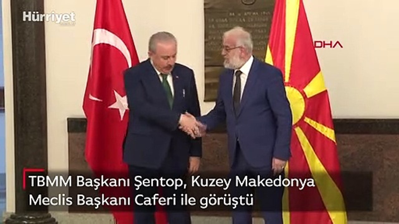 TBMM Başkanı Şentop, Kuzey Makedonya Meclis Başkanı Caferi ile görüştü