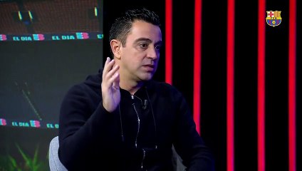 Xavi hablando de la plantilla culé en Barça TV