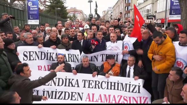 Sendikaların TBMM önünde yüzde 2 baraj teklifi protestosuna polis izin vermedi