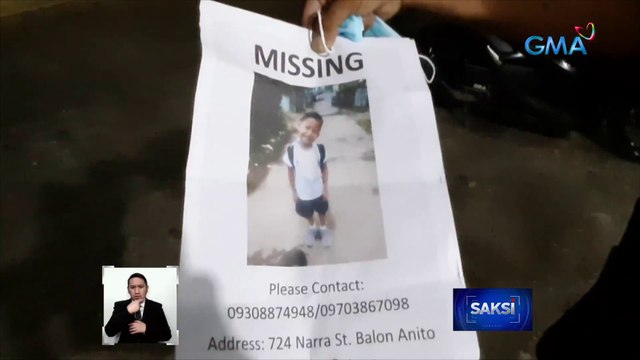 Nawawalang 7-taong-gulang na lalaki, bangkay na nang matagpuan | Saksi