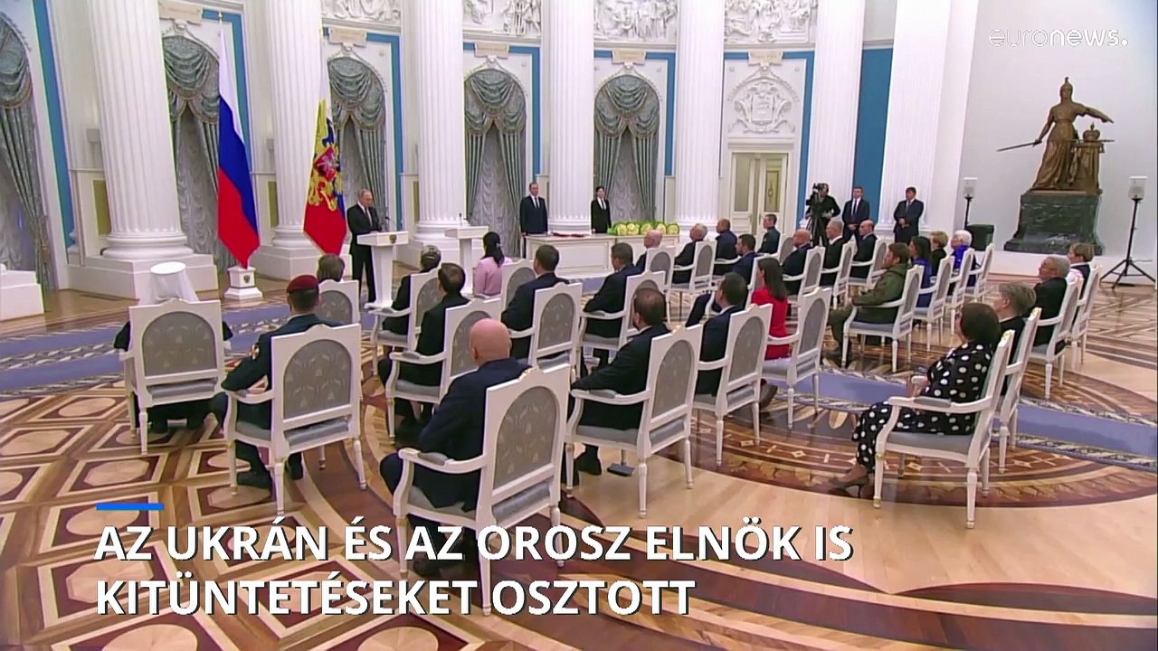 Az ukrán és az orosz elnök is katonákat tüntetett ki
