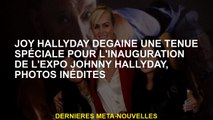 Joy Hallyday dessine une tenue spéciale pour l'inauguration de l'exposition Johnny Hallyday, des pho