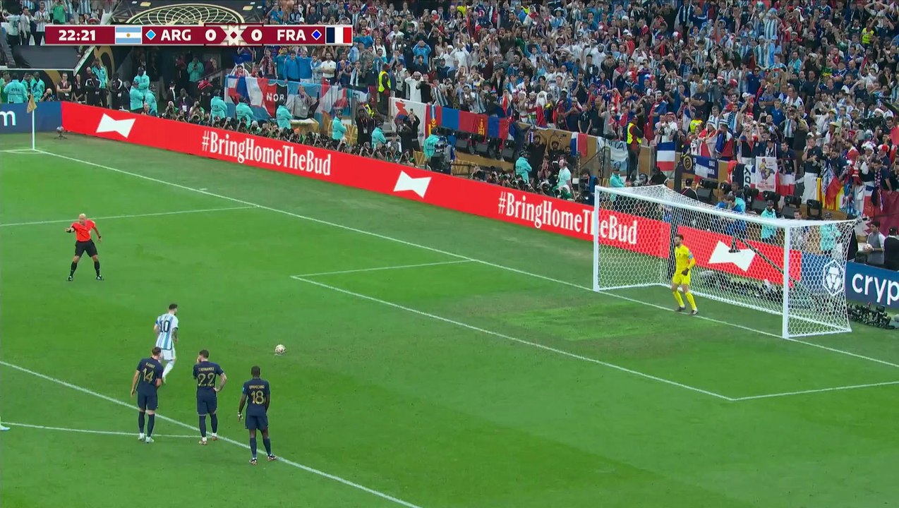 Lionel Messi por duplicado y Angel Di María convirtieron en la final ante Francia
