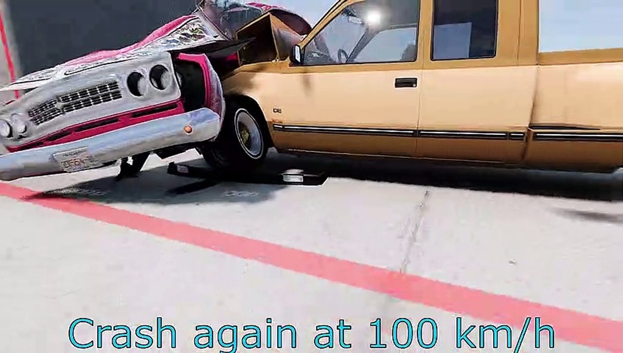 Sidecrashes in front of things BeamNG