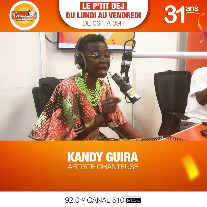 Le passage de  Kandy Guira dans Le P'tit Dej sur FREQUENCE 2