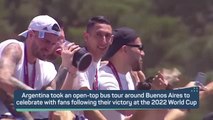 Argentina players parade through Buenos Aires