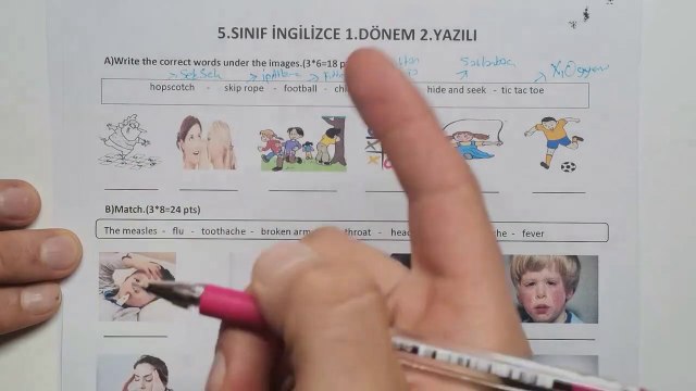 5. Sınıf İngilizce Dersi 1. Dönem 2. Yazılı Soruları ve Cevapları Yeni 2022