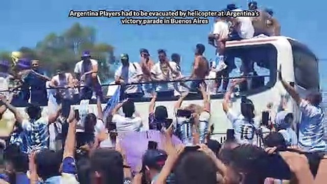 Crazy Scenes! Messi And Argentina Players Evacuated With Helicopters From Buenos Aires #parade