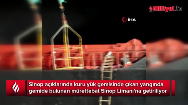 Sinop açıklarında kuru yük gemisinde yangın