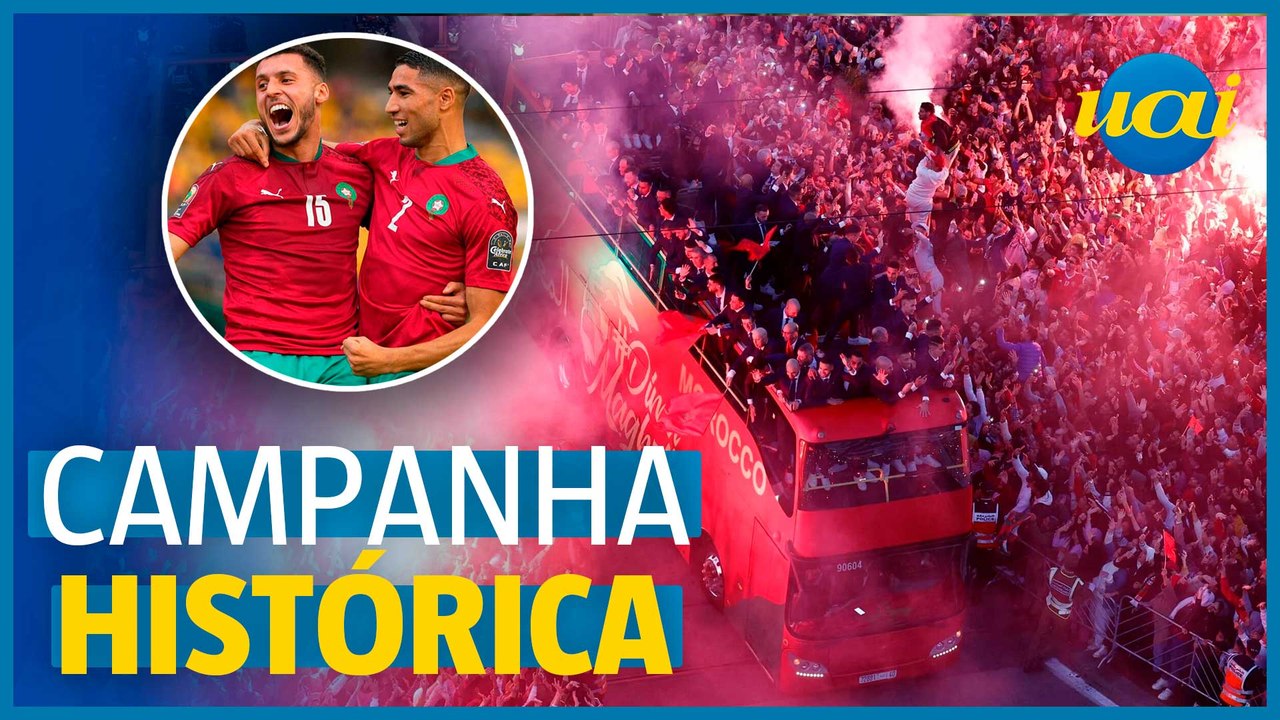 Seleção de Marrocos é recebida com festa após Copa