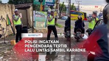 VIral! Polisi di Yogyakarta Tertibkan Pengendara Lalu Lintas Sambil Karaoke, Tuai Pujian Netizen