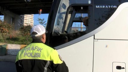 15 TEMMUZ DEMOKRASİ OTOGARI'NDA OTOBÜS DENETİMİ