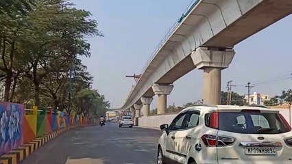 Indore Metro train Update near MR10 Circle || 26 December 2022