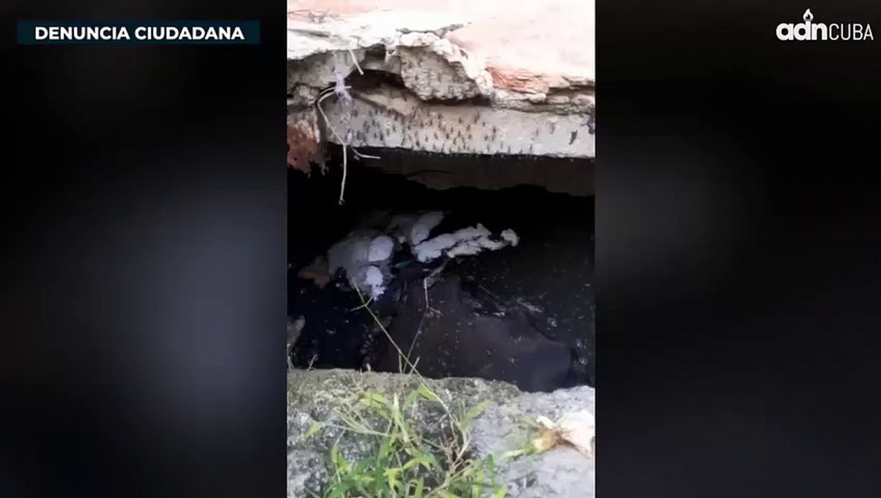 Hay una fosa en su casa desde hace años y las autoridades dicen que no está en sus manos.