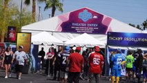 Activity at the 2022 NFL draft in Las Vegas.