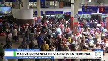 Masiva presencia de viajeros en terminal de Bogotá