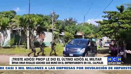 ¡Luto y dolor! En su natal Danlí, reciben cuerpo del policía militar Brayan Omar Rosales