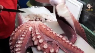 20KG giant octopus cutting process Part 2