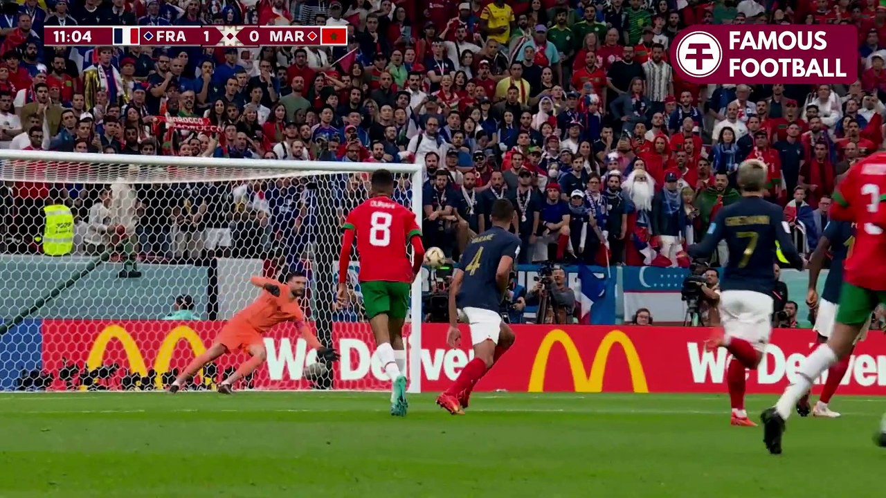 Match Highlights - France 2 vs 0 Morocco - Matchday 62 - World Cup Qatar 2022 | Famous Football