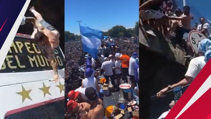 Fans Lompat ke Bus, Parade Juara Argentina Antiklimaks